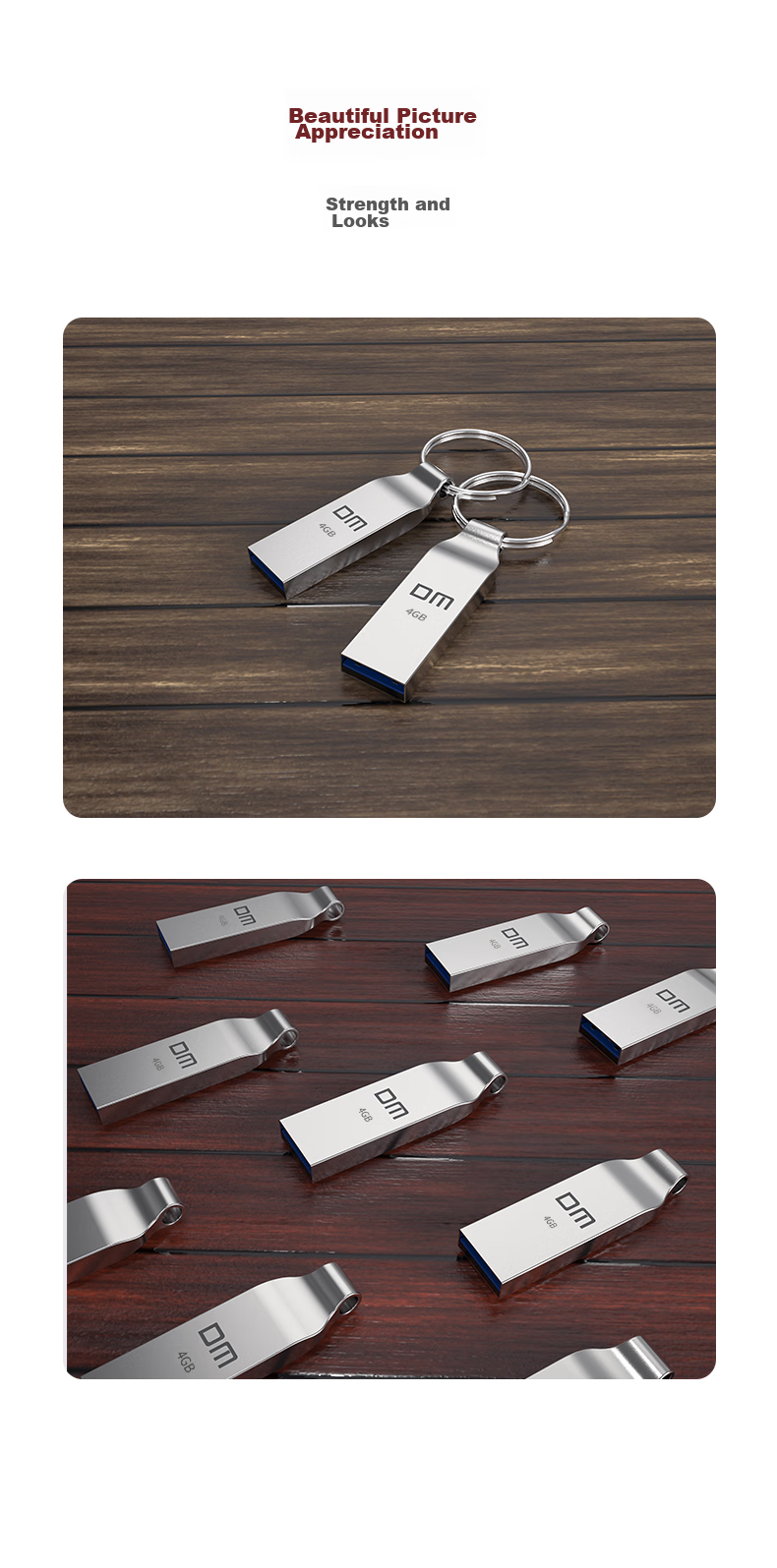 DM Daimai 16GB USB2.0 Flash Drive, Bidding USB Drive PD208, Plug And Play Small Capacity Computer Label Thumb Drive, 10 Pieces/box 8