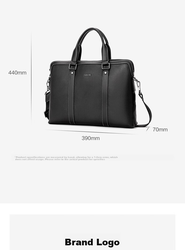 Aokang Business Briefcase, Top-Layer Cowhide Leather Handbag for Men, Laptop Messenger Bag, Birthday Gift for Husband 4