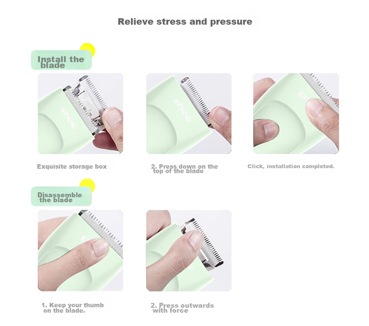 Enssu Baby Hair Clipper, Digital Display Low Noise Quiet Waterproof Children's Hair Trimmer Electric Shaver ES930A 12