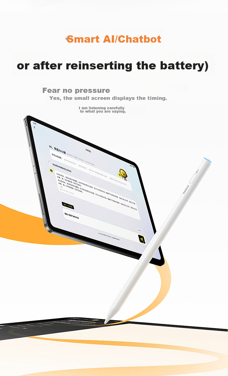 BASEUS Capacitive Stylus for IPad, Compatible with Apple Pencil Gen 2, Suitable for 2026 Pro/Air8/Mini/iPad11 Tablets, Touchscreen Writing Pe 6