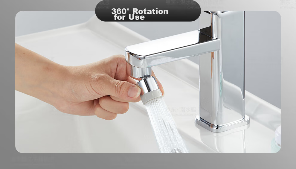 Submarine QP-3 Aerator, Copper Material Basin Faucet, Splash-Proof, 360-Degree Rotating Shower Head, Dual Water Outlet 8