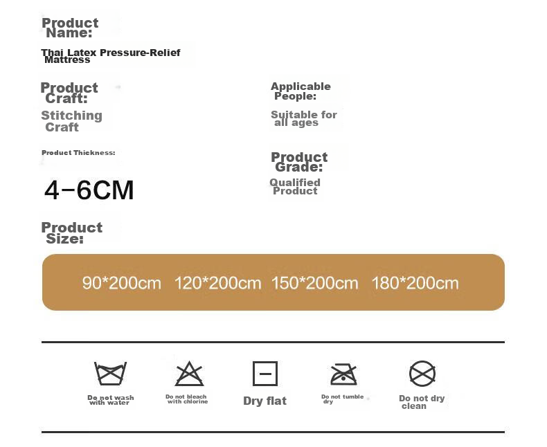 Nanjiren Latex Mattress, 1.5m X 2m Tatami Mat, Thickened 6cm High-Elastic Bed Pad, Foldable 15