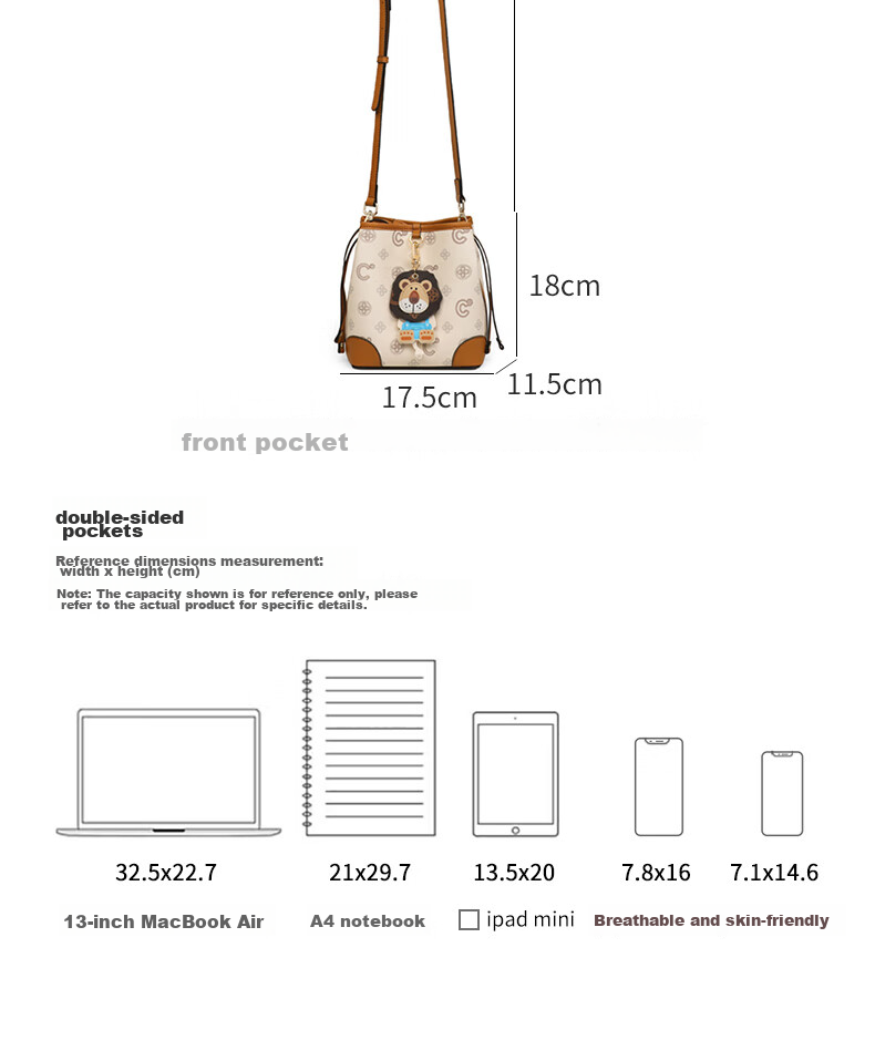 C.BANNER Women's Handbag, Bucket Bag, Crossbody Bag, Luxury Shoulder Bag, High-End Commuter Brand, Birthday Gift for Girlfriend on May 20 4