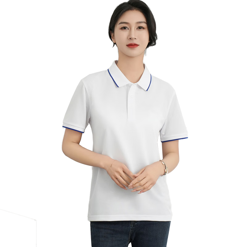 ROMON Ice Silk Short-Sleeve T-Shirt for Women, Summer POLO Collar Undershirt, Casual Business Commute Workwear, Cool-Feeling Lapel Top