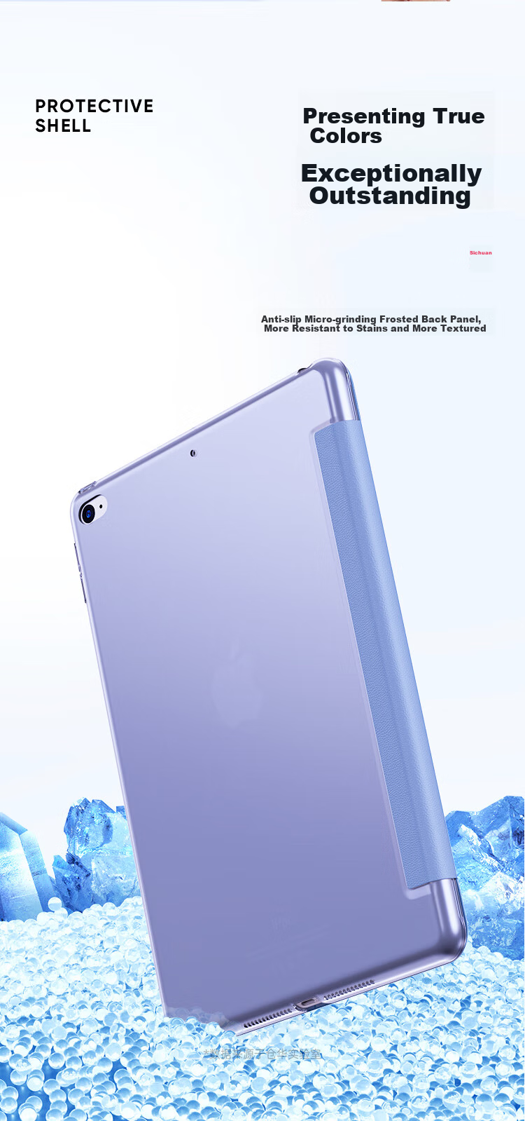 CangHua Compatible with IPad Air 2/1 Protective Case, 9.7 Inch Universal IPad 6/5 Protective Cover, Apple Tablet Tri-Fold Stand Ultra-Thin Full Protection Shockproof Case 4