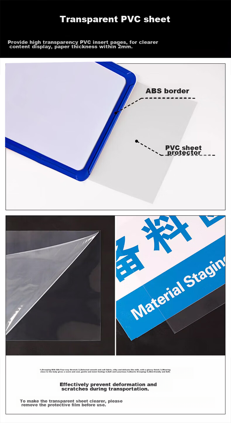Oumai Magnetic Shelf Labels, Warehouse Storage Area Divider Cards, A5 Blue, Pack of 5, Strong Magnet, Anti-Slip, Horizontal And Vertical Universal Identification Tags, 3C Electronics 6