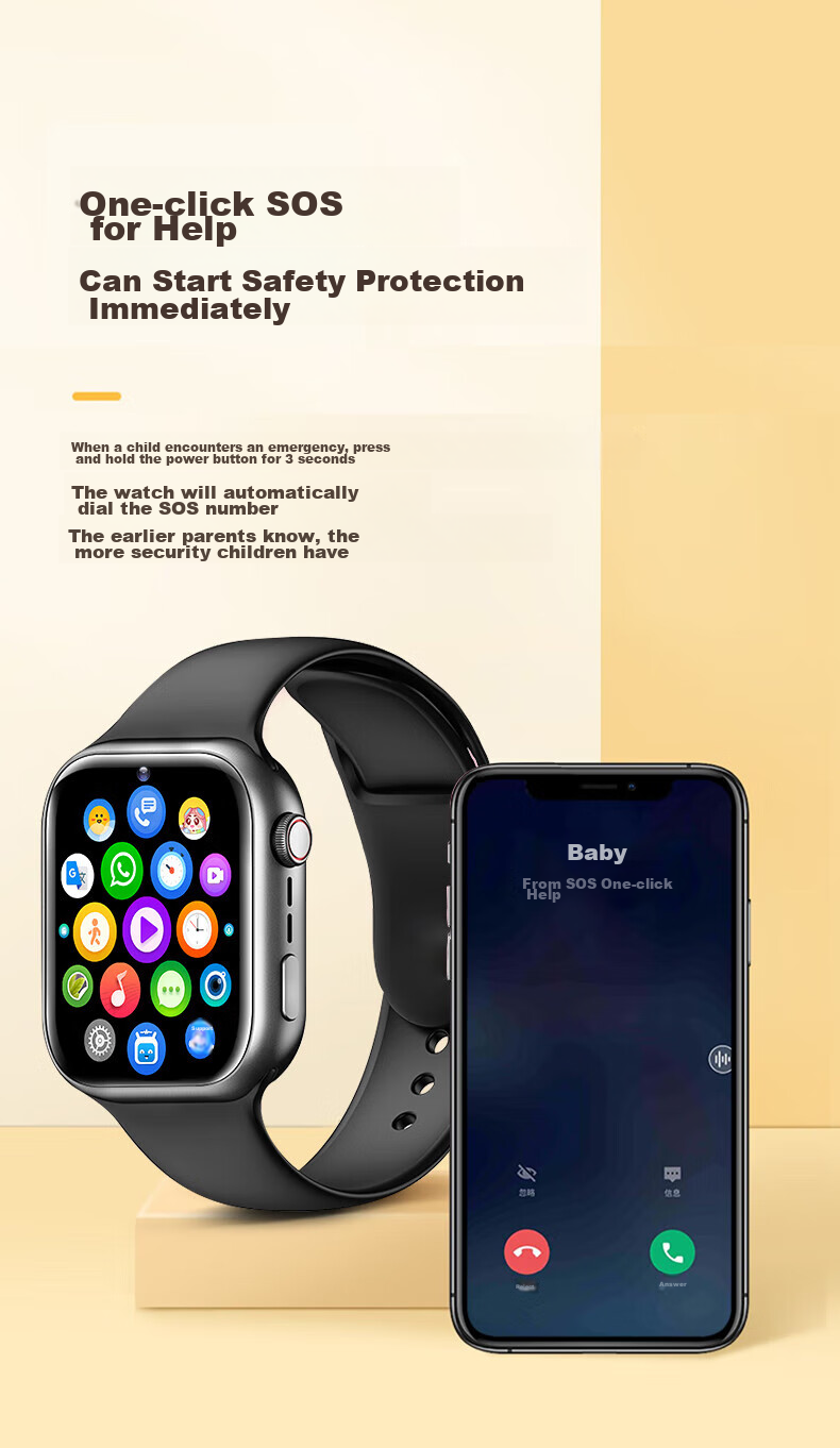 Ozing [No Game Long Standby] Children's Smart Watch Phone 4G Full Network Student Youth Middle And High School Precise Positioning Sports-Grade Waterproof Video Smart Watch 9