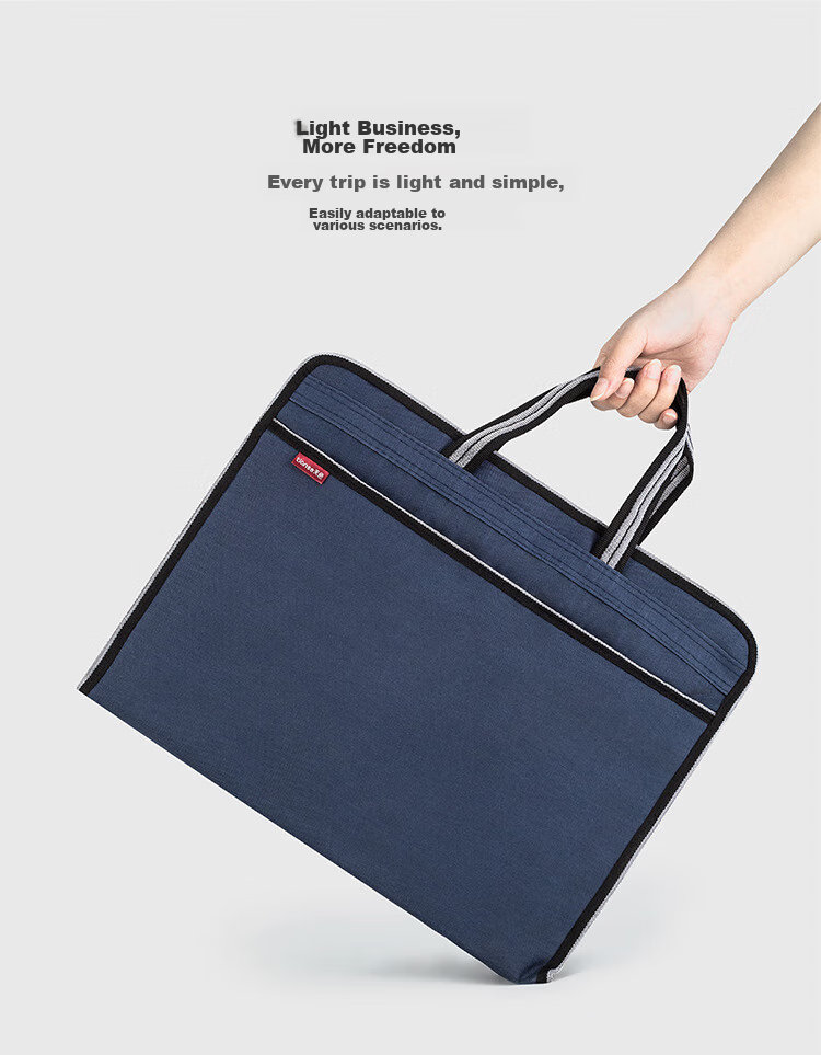 TIANSE Handheld Zipper Document Bag Briefcase for Men And Women, Simple 3D Business Office Meeting File Bag, Promotional Training Portable Large Capacity, Customizable TS-225 5