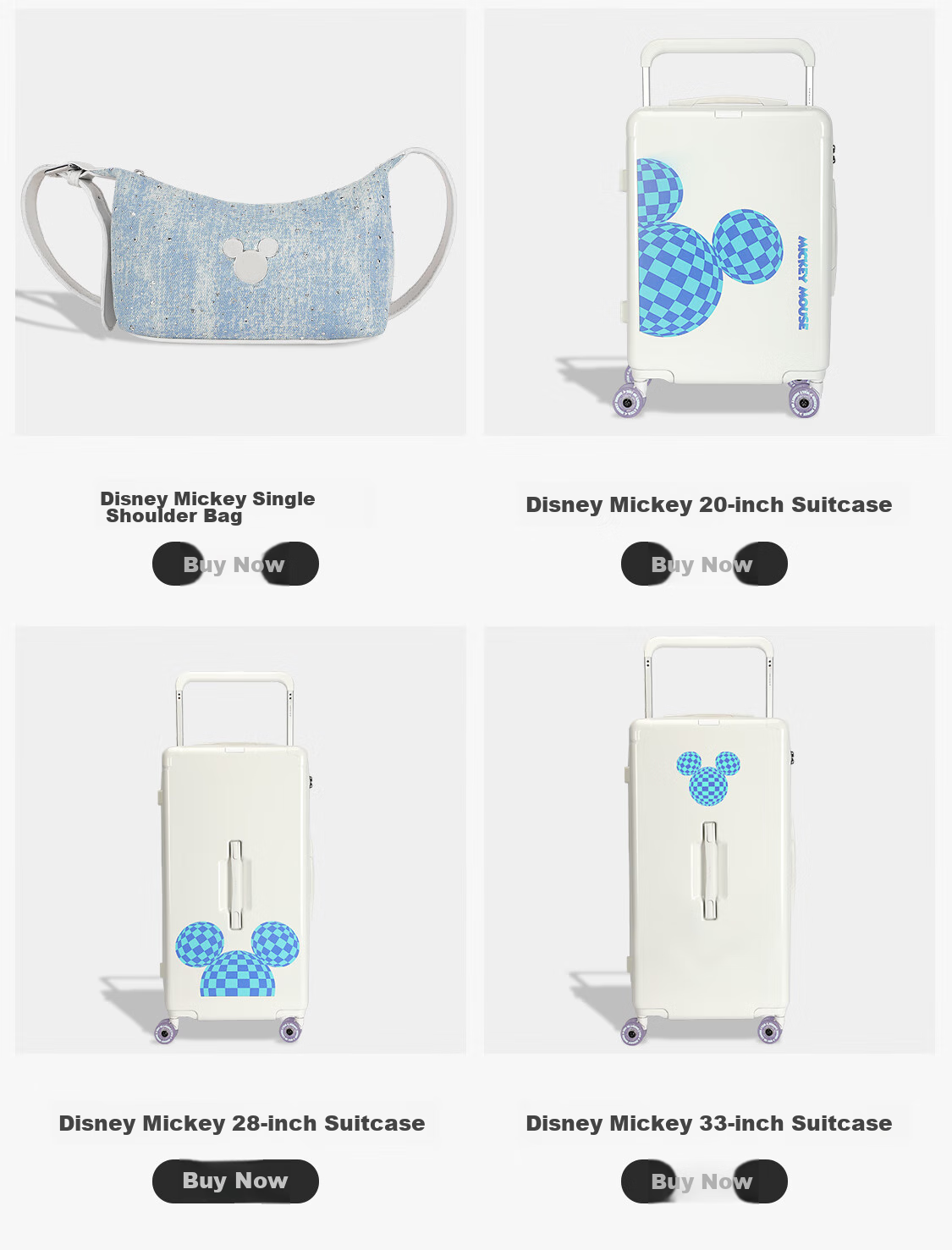 Disney Classic Mickey Women's Shoulder Crossbody Denim Bag Gift Box Dark Denim Mickey Flap Bag 3