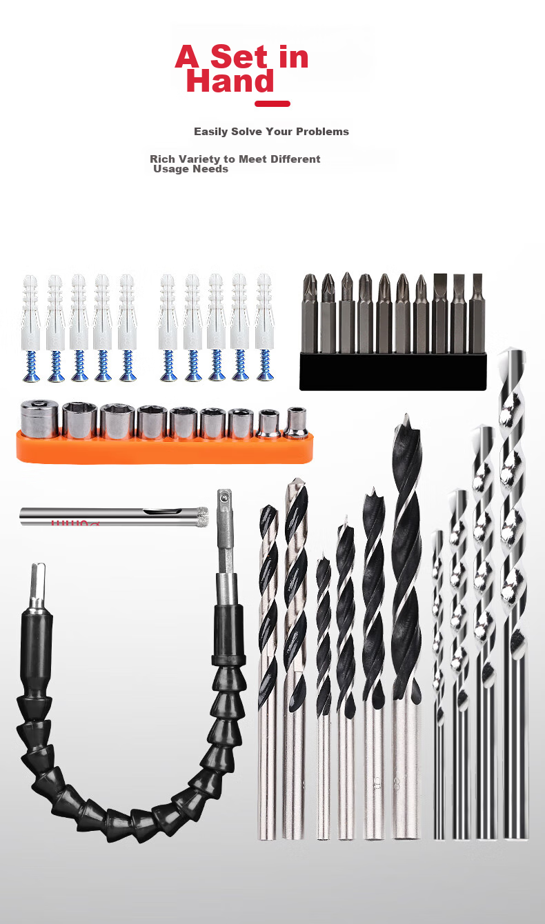 DELIXI ELECTRIC Ceramic Tile Drill Bit Set for Cement, Glass And Porcelain Drilling DDS P3 5-Piece Set 5