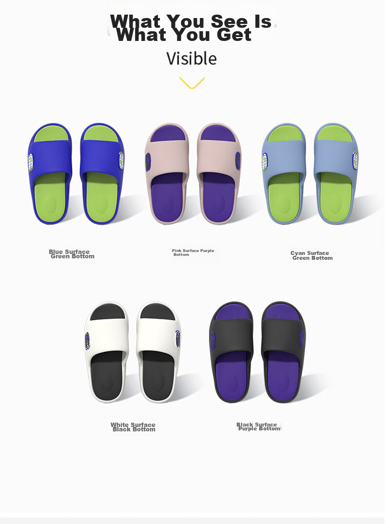 Chikoku Sports Slippers for Men, Summer Home Thick-Soled Non-Slip Trendy High-End Couple Outdoor Sandals for Women Summer 9