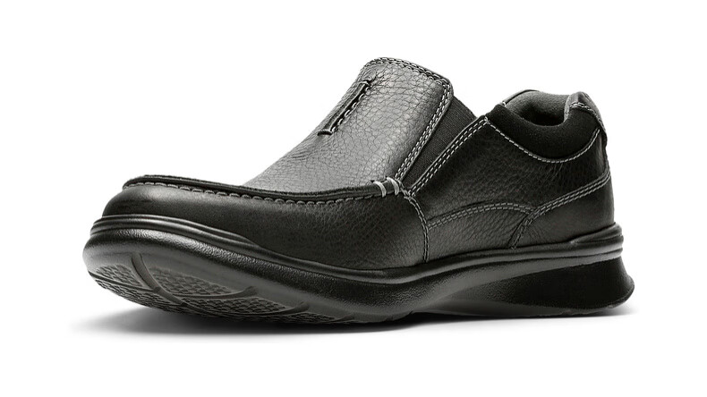 Clarks Men's Classic Genuine Leather Thick-Soled Slip-On Comfortable Breathable Shock-Absorbing Casual Leather Shoes CotrellFree 11