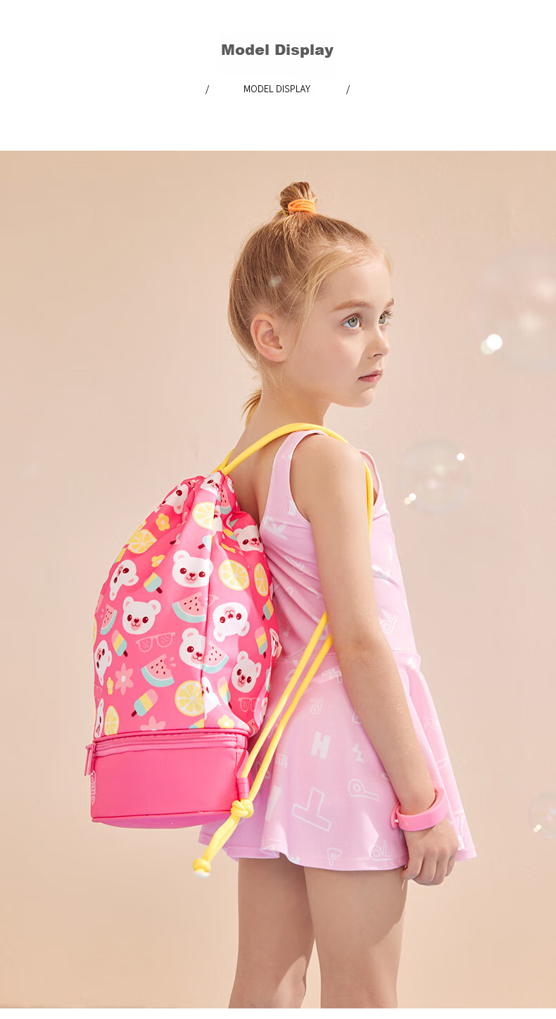 WATERTIME / Shuichuan Children's Swim Bag, Portable Backpack Storage for Swimming Gear, Separate Shoe Compartment, Snorkeling Bear Desig 12