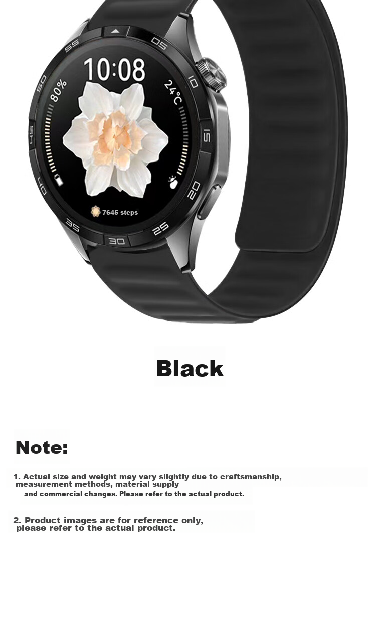 ESCASE Compatible with Huawei Watch GT5 Strap, Watch5/4/Watch3pro/GT3pro Comfortable Band, 4pro/gt2/new Men's And Women's Wristband, 46/48mm Dial, Black 16