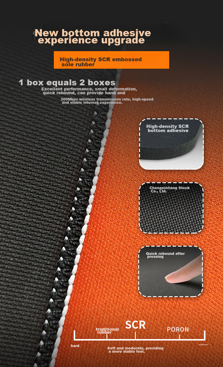 DAREU Yupro Gaming Mouse Pad, FPS Competition-Specific, Microfiber Suede Pad, Large Desk Mat, Valorant CSGO, 480*400*4 SCR Base, Orange, Unyielding Contract 4