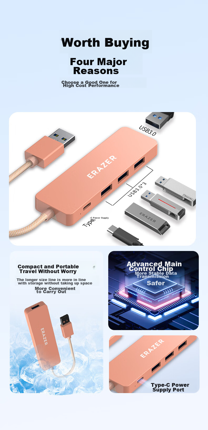 Lenovo Invests in Brand Yinengzhe USB Hub Expansion Dock, Hub Adapter, Laptop Converter, Extension Cable, Type-C Power Supply 2