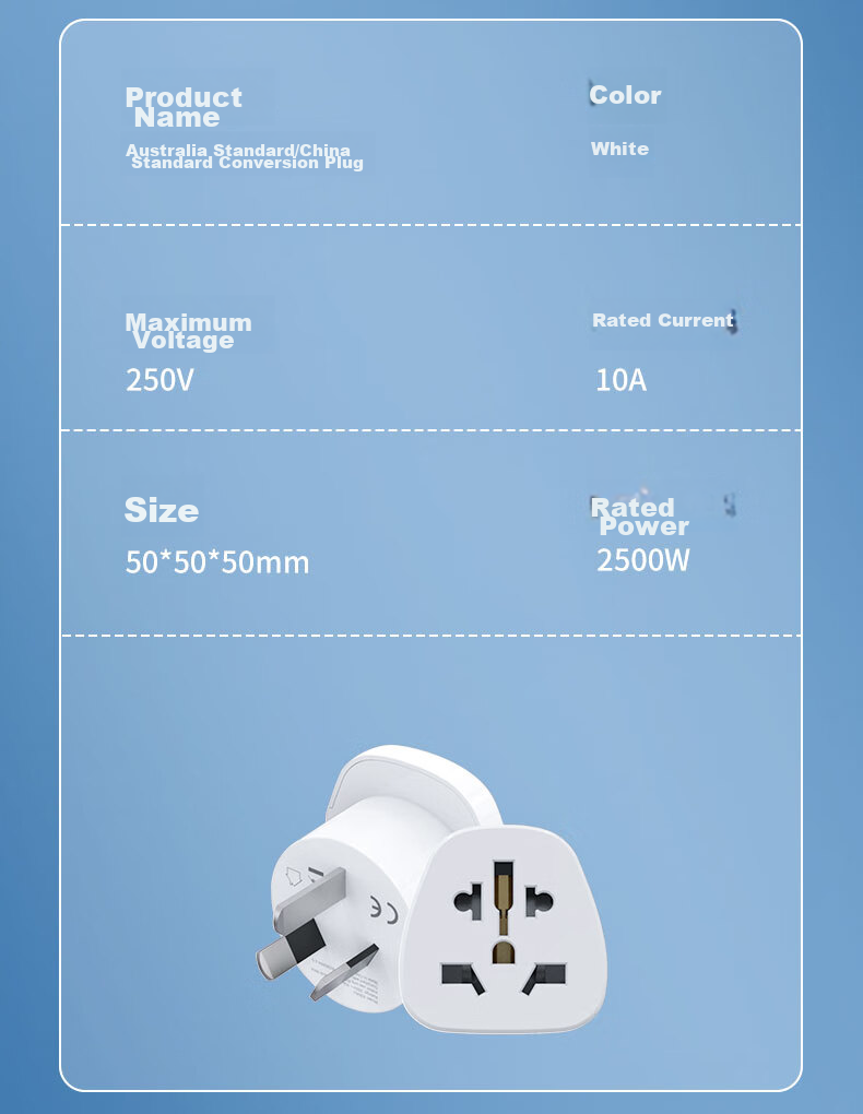 JS JISHUN American Standard Converter Plug, Chinese Standard Power Strip, US to China Adapter, Canadian Philippines Thailand Brazil Travel Study Converter, American Standard Plug, 3 Meters 14