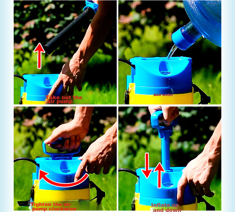 GUANNUODA Eye Wash Station, Dual-Port Portable Sprayer, Emergency Mobile Laboratory Industrial Use, 5L with Pressure Gauge 9