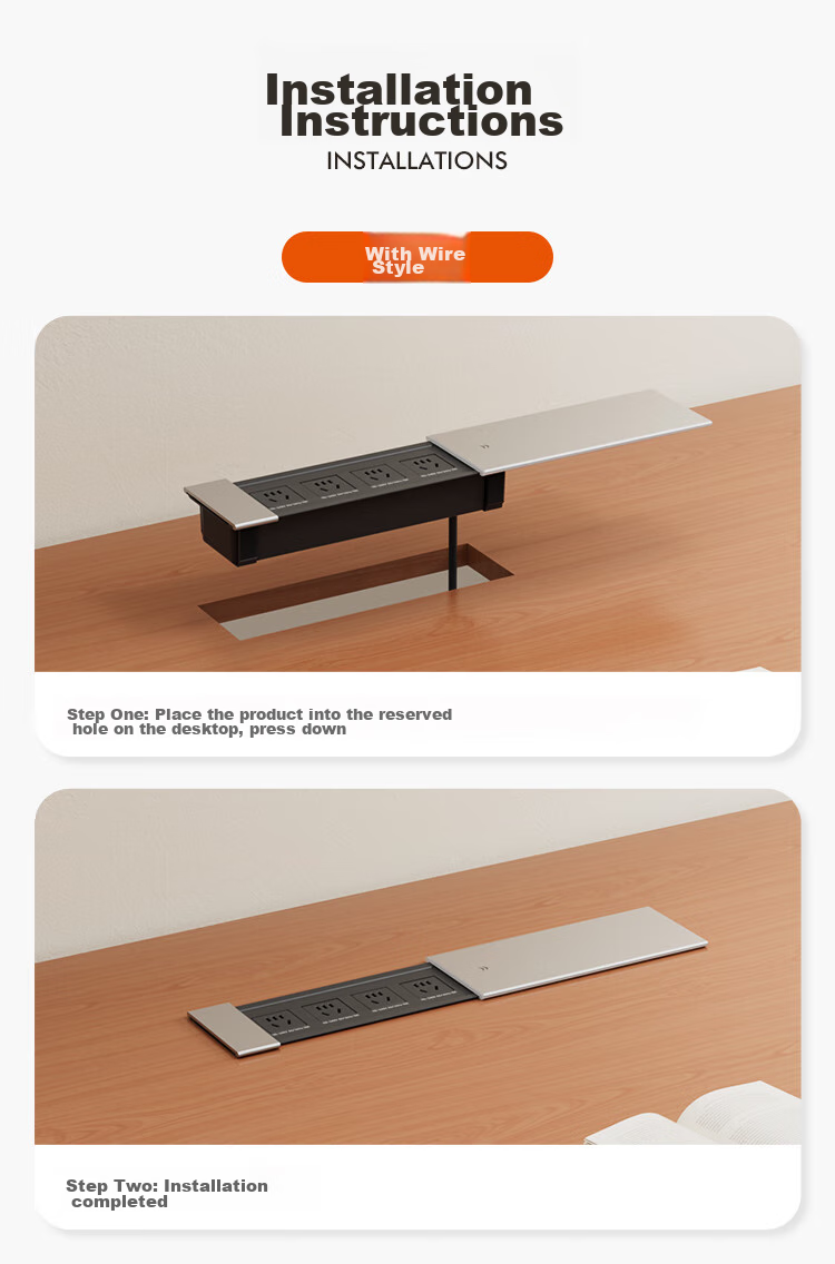 Shuxiang Embedded Socket, Desktop Socket, Embedded Power Strip, Island Table, Desktop Desk, Dining Table Hidden Socket, Sliding Cover Embedded Power Strip 18