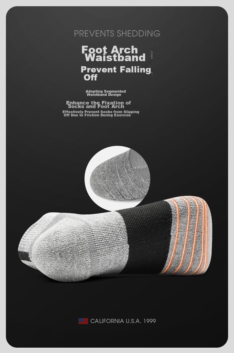 TFO Competition-Grade Outdoor Socks, Sports Socks Breathable Wear-Resistant Running Hiking Socks 2222104 Men's Black 8