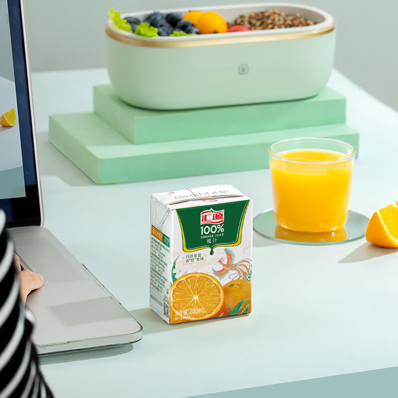 汇源100%橙汁整箱果汁健康饮料200ml*24盒囤货节日送礼宴请