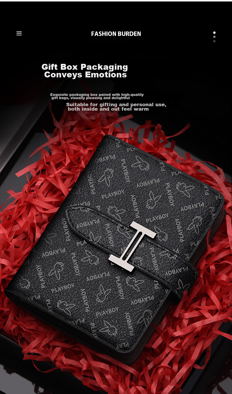 PLAYBOY Card Holder for Men with Multiple Slots, Large Capacity Integrated Student Card Case, Bank Card And ID Card Holder, Birthday Gift 6