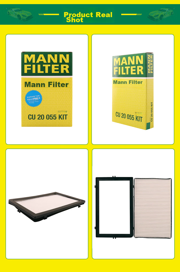 MANNFILTER External Air Conditioning Filter CU20055KIT Air Conditioning Filter Element for Audi A4L/A5/S4/S5/RS4/Q5L 9