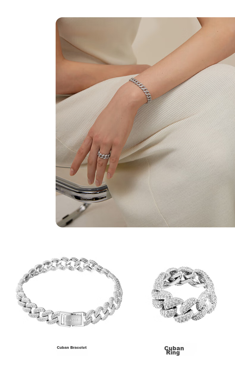 Arsis [Celebrity Style] Freestyle Cuban Bracelet, Fashion Jewelry for Women And Men, Couples' Matching Style, Gift for Girlfriend 9
