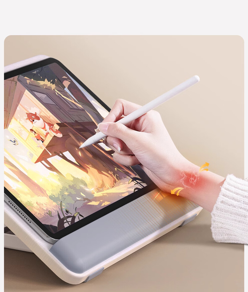 Xiaotian Tablet Stand, IPad Drawing Stand, Wrist Support, Wooden Desktop Drawing Board Stand for 13-Inch IPad Pro, Computer Drawing Board Stand for Painting And Study 5