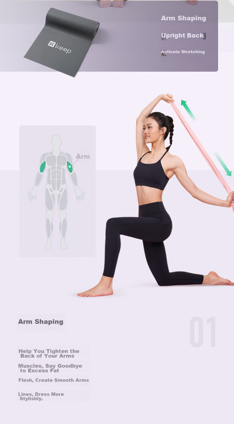 Keep Fitness Resistance Band, Latex Elastic Band for Back Exercises And Yoga, Pilates K-Rox Pink 10 Lbs 5