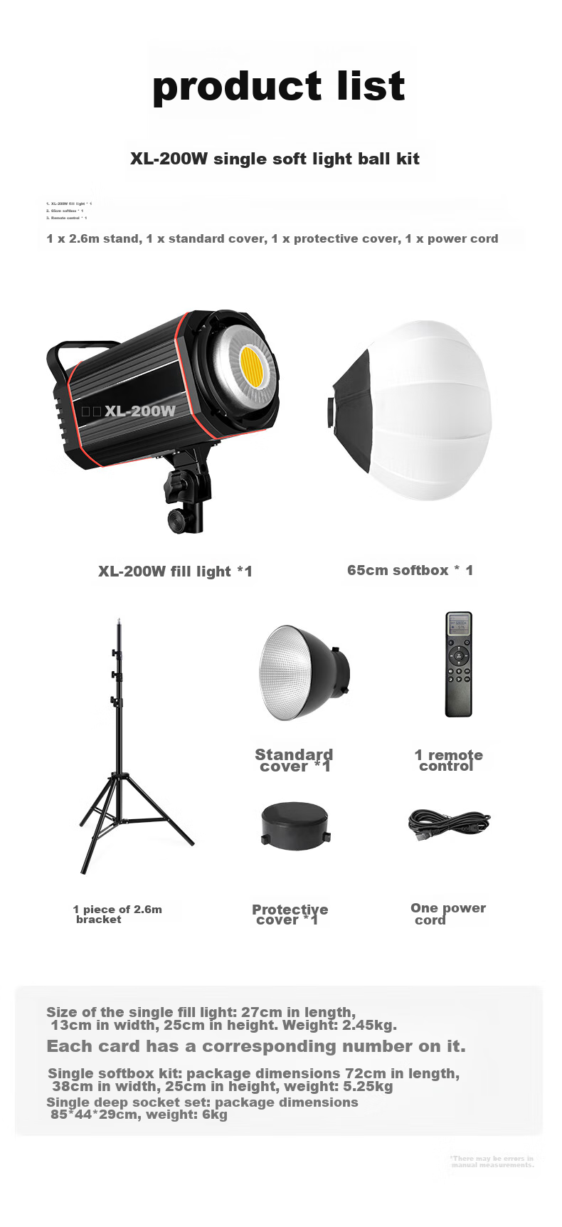 Hakutatz XL-200W Softbox Kit, Live Streaming Fill Light, Professional Photography Lighting, Soft Sunlight Lamp, Continuous Light, Children's Photography, Video Portrait, Streamer Clothing, Light Box Equipment 32