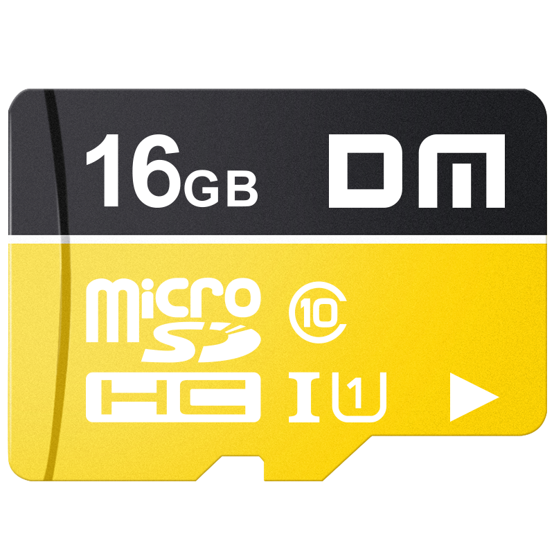 DM Daimai 16GB TF (MicroSD) Memory Card, Yellow Card, C10 High-Speed Memory Card for Mobile Phones, Dash Cams, And Surveillance Cameras