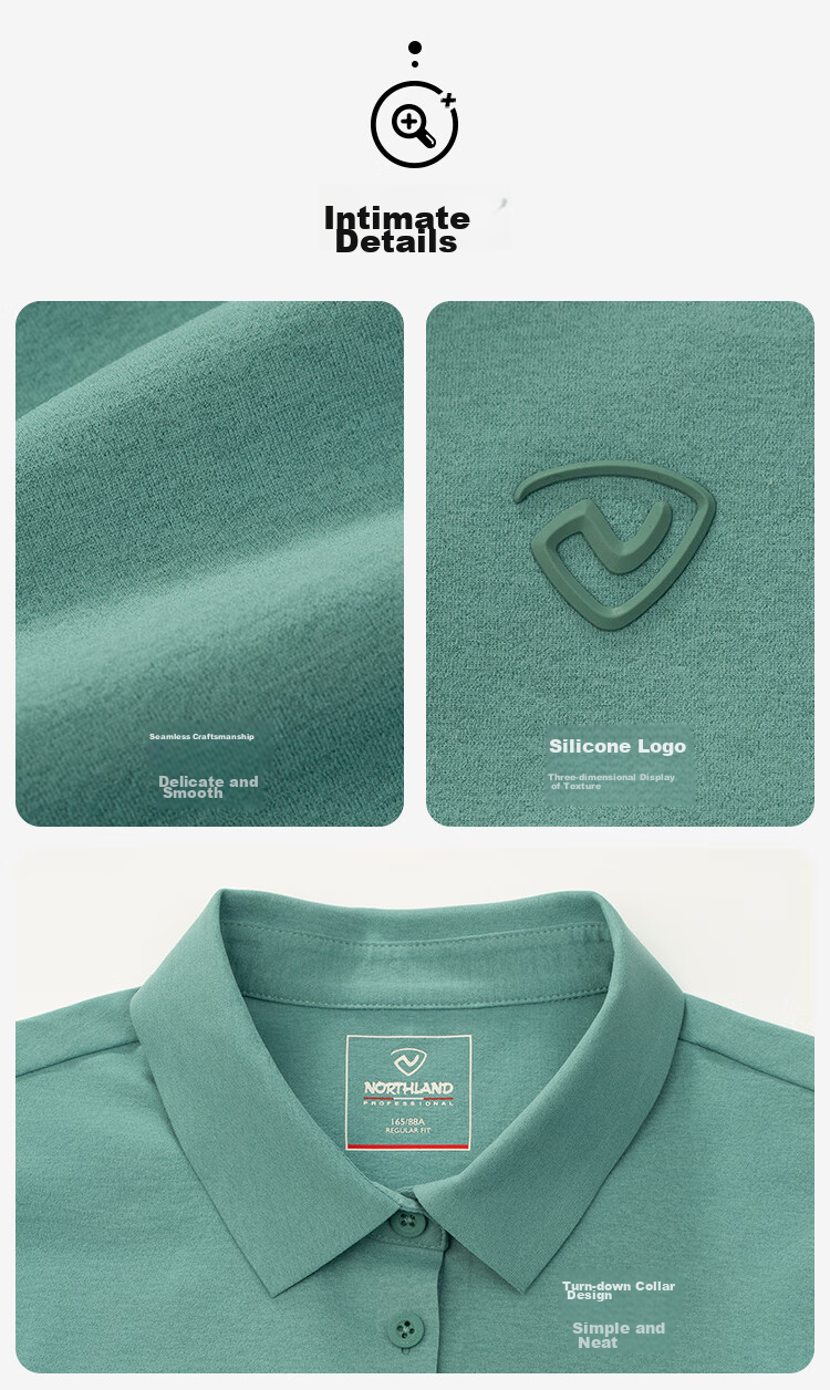 NORTHLAND Women's Sun Protection Polo Shirt with Collar, Outdoor Breathable Quick-Dry Comfortable Cool-Feeling Solid Color Versatile POLO Shirt for Wome 14