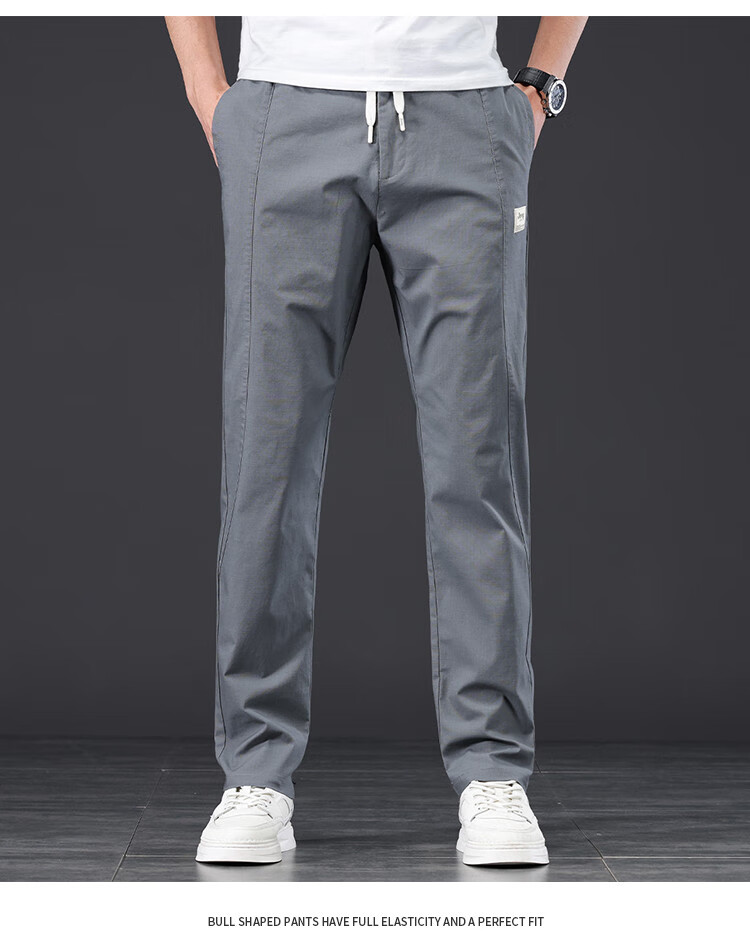 JEEP Comfortable And Simple Casual Pants for Men, 2026 Summer Fashion Versatile Straight-Leg Trousers, Commuter Long Pants for Me 14