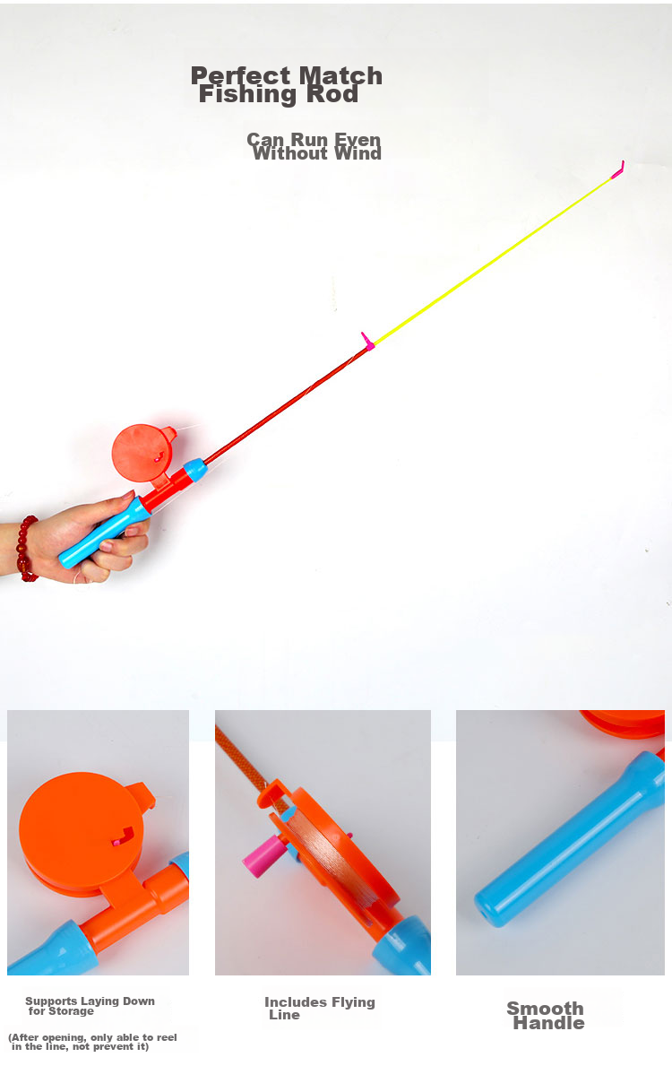 Martin Brother Martin Brother Children's Handheld Fishing Rod Kite, Micro-Wind Easy-Flight Outdoor Toy, Dynamic Kite Swallow, 30-Meter Line 6