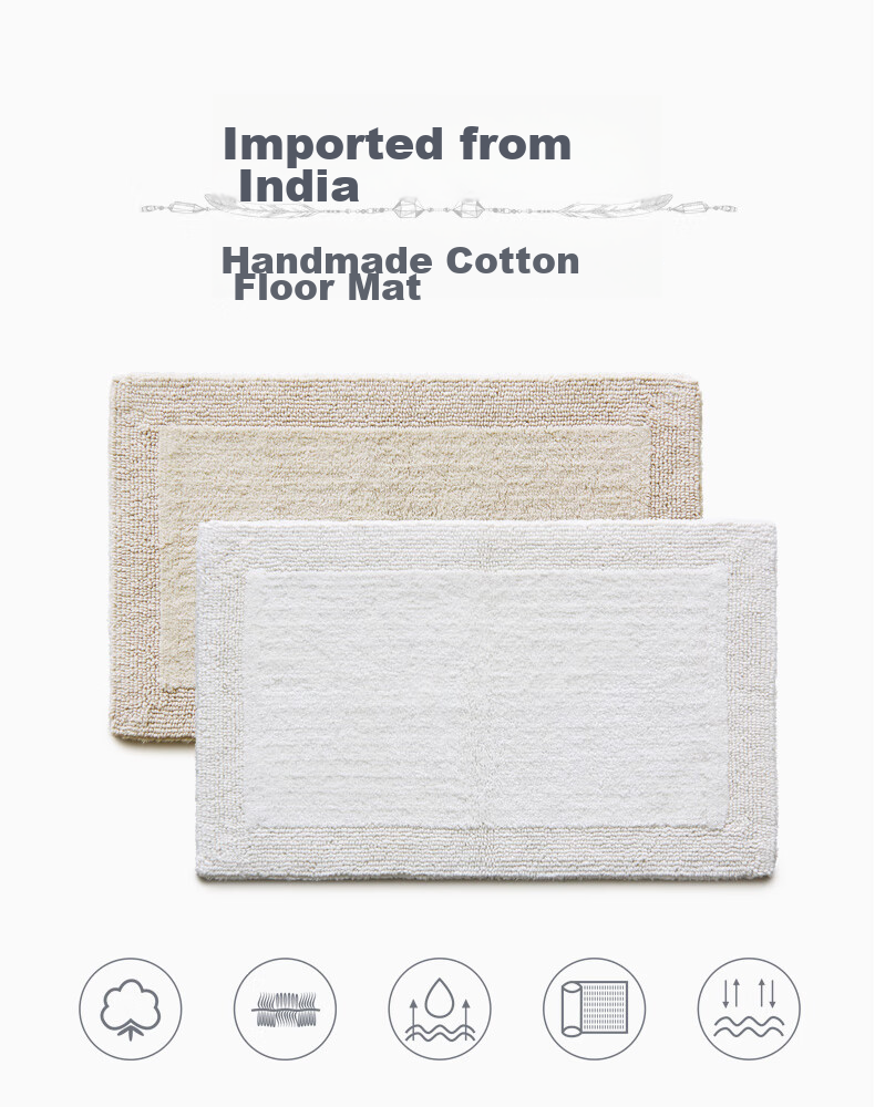 Amarelle Bathroom Mat, Dirt-Resistant Non-Slip Floor Mat, Light Camel Color (50*80cm) 1