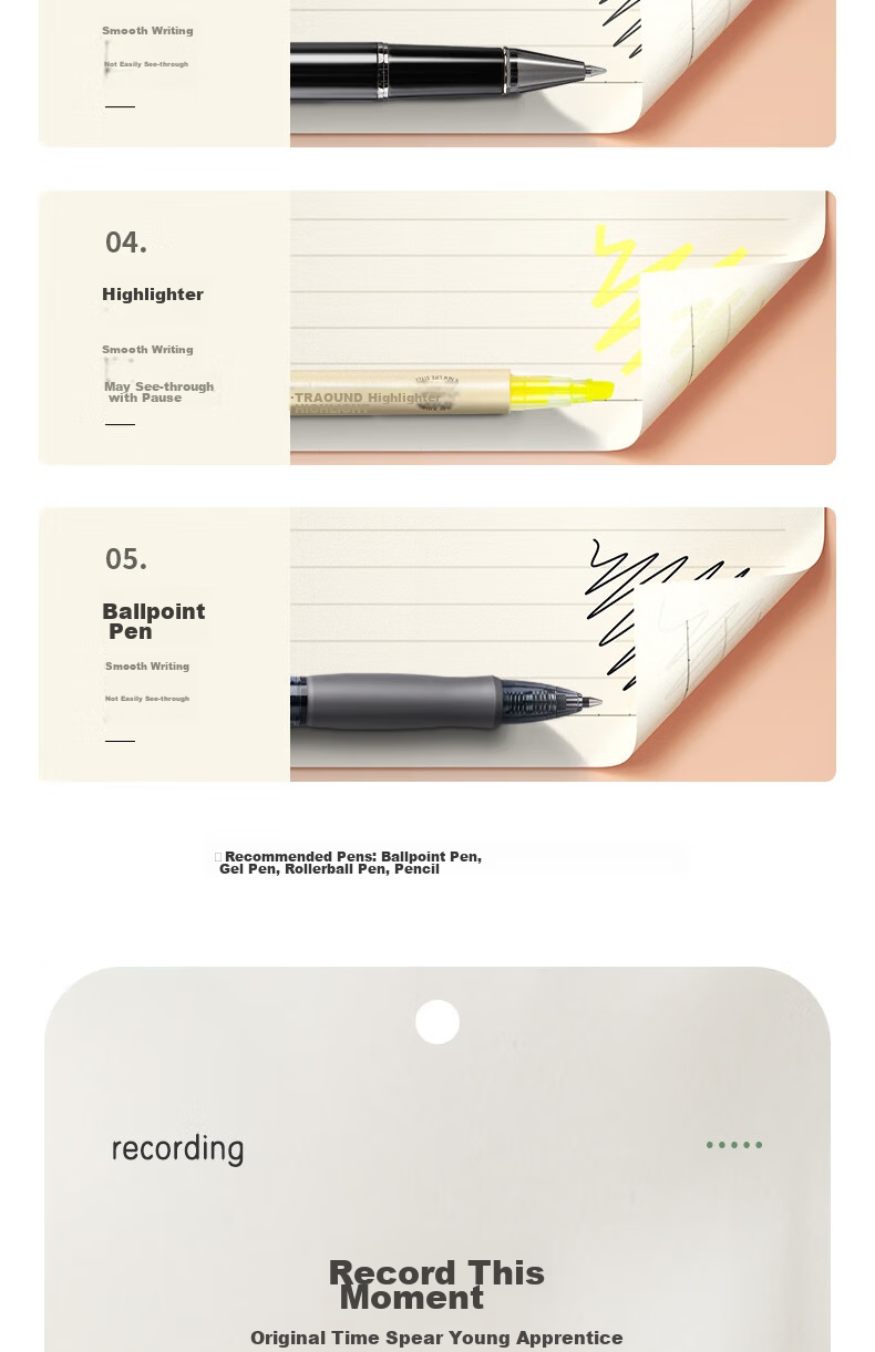 Deli 4 A5 Notebooks / 60 Sheets Simple Retro Series Spiral Notebooks, Spiral-Bound Notebooks, Journal, Error Correction Book, Student Exam Preparation LA560 14