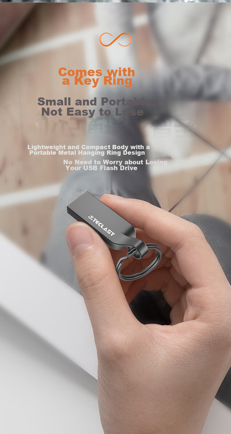 TECLAST 128GB Type-C Car USB Drive USB 3.2 High-Speed C-Port Dash Cam USB Flash Drive 450MB/s Mobile Phone U Disk 4