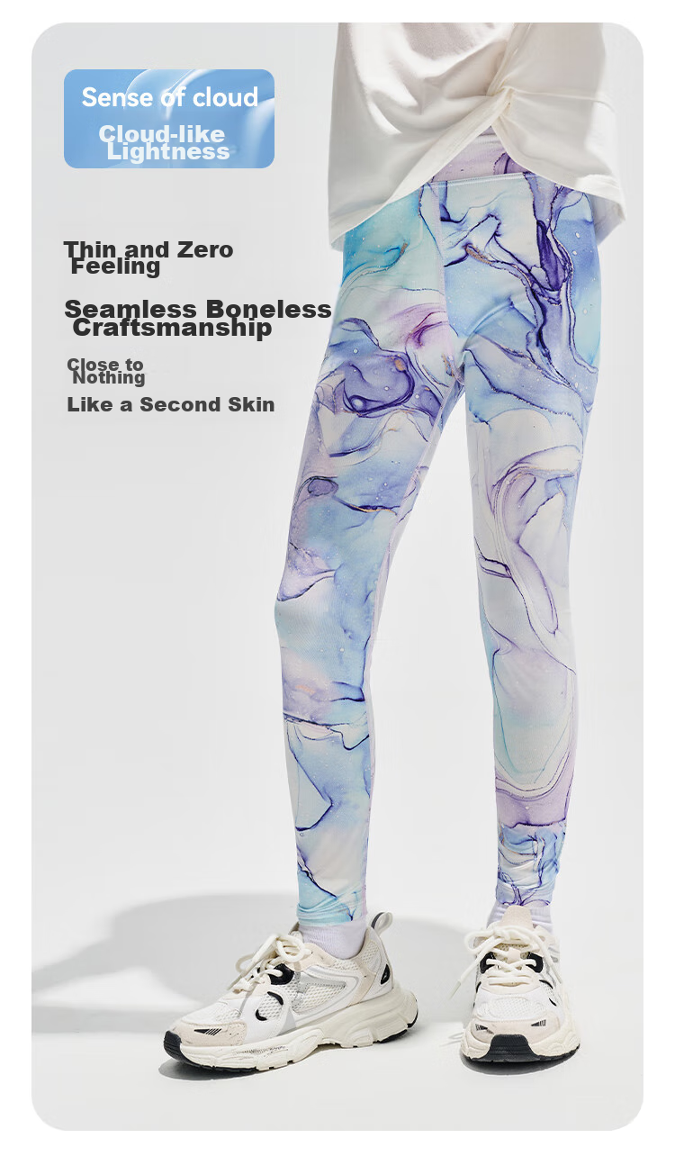 QQ DUCK Children's Clothing Girls' Leggings Yoga Workout Pants Student Wear Colorful Purple; Size 165 8