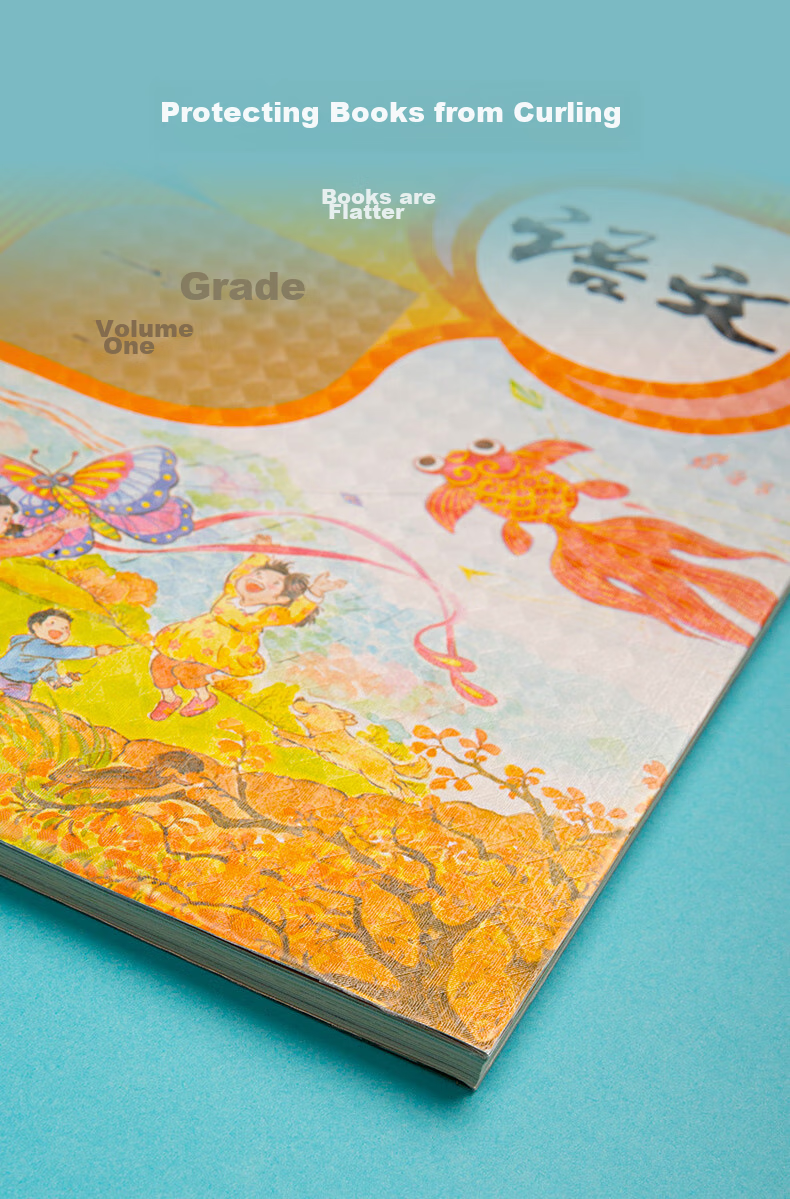 Jindeli 16K/10 Sheets Self-Adhesive Book Covers, Transparent Protective Sleeves for Elementary And Middle School Students, Book Wrapping Film, Stationery Cover Paper, OS8103S 9