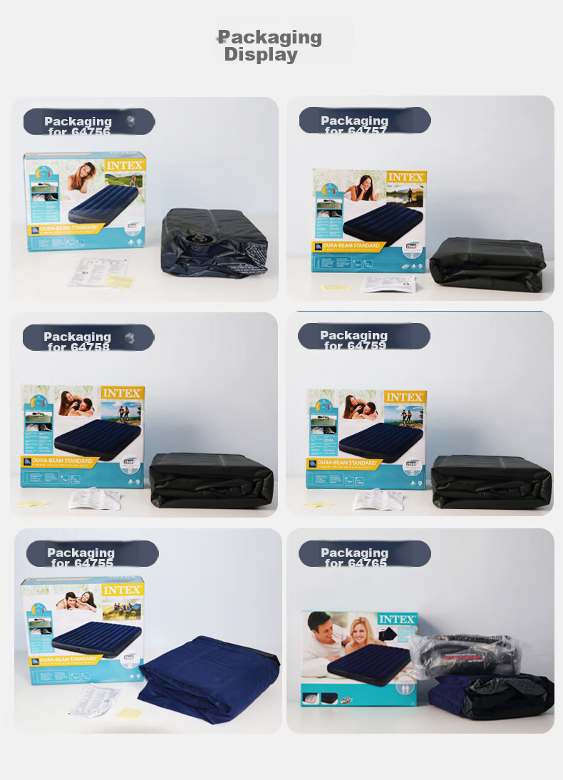 INTEX Three-Person Extra-Large Inflatable Car Mattress, Camping Ground Sleeping Pad, Moisture-Proof Mat, Lounge Chair 64755N 9