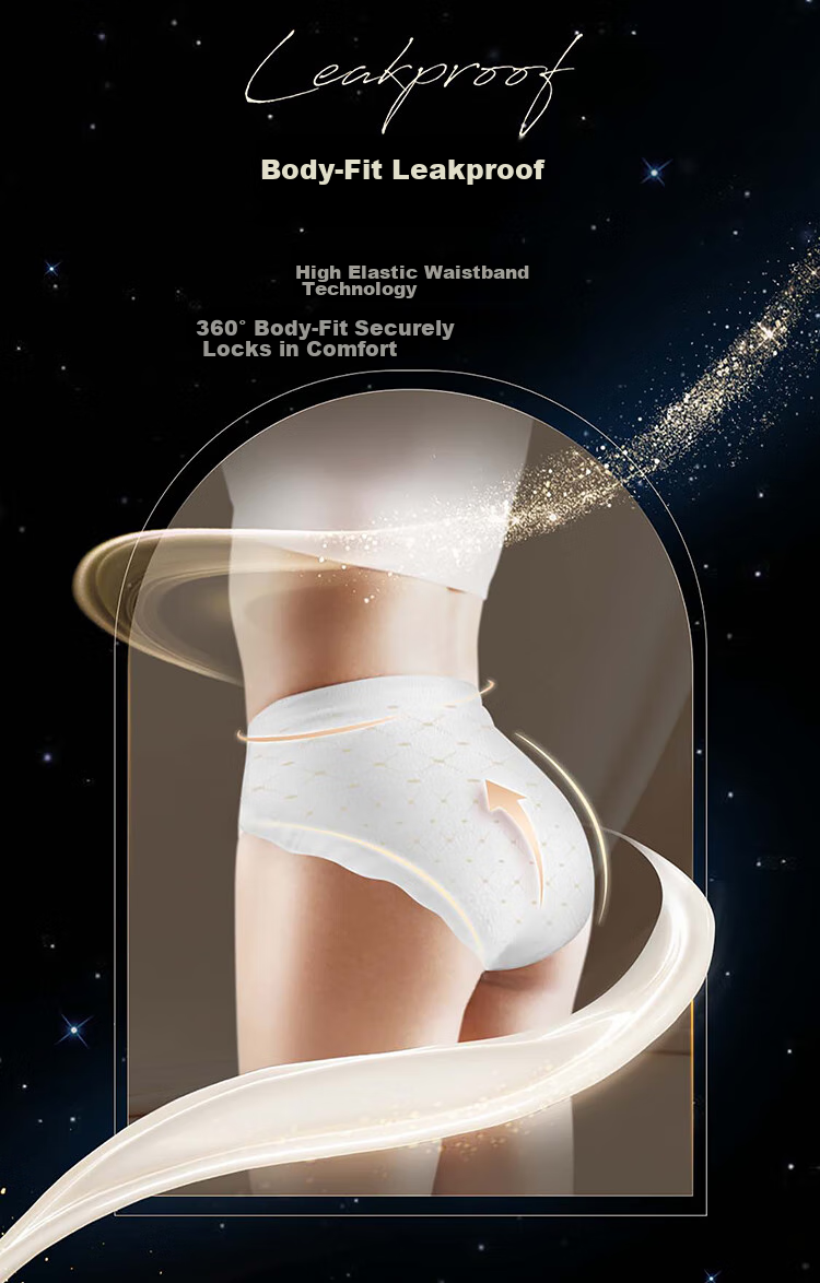 Kotex Silk-Like Nighttime Panties, Size L, 8 Pieces, Pants-Style Sanitary Napkins, Menstrual Night Use Sleep Pants, Self-Operated, Summer Ultra-Thin And Breathable 6