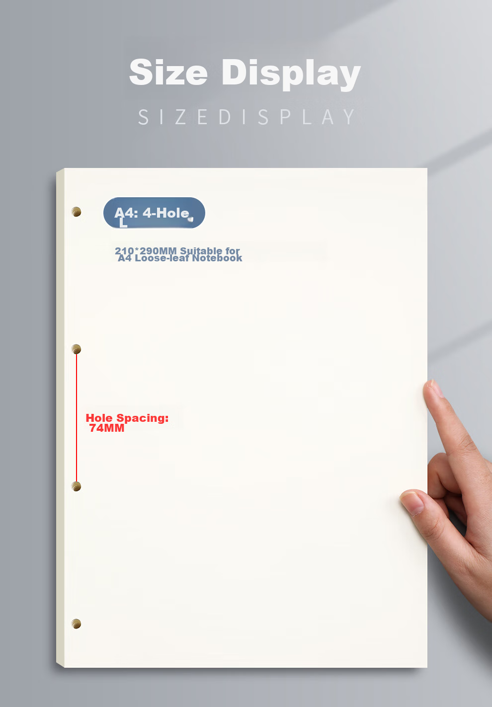Faramon [Lowest Price Online] Blank Refill Notebook Compatible with 4-Hole A4, 80 Sheets Loose-Leaf Paper, Blank Thickened Replacement Inner Pages, A4-Blank Inner Pages 3