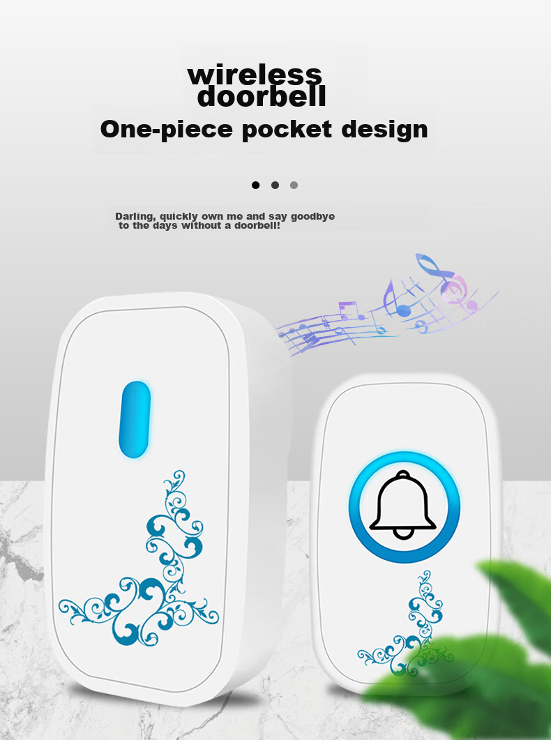LFang A280 Wireless Doorbell for Home Use, Smart Electronic Doorbell for Elderly Call Butto 4
