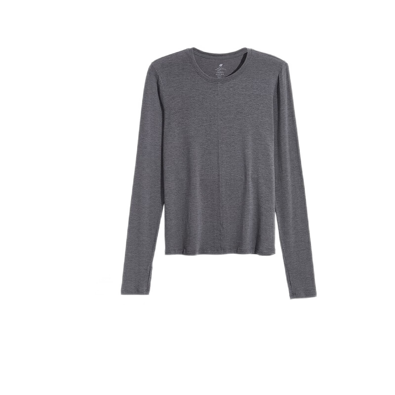 Ubras Liu Wen Tencel Wool Base Layer Women's Thermal Autumn Top Urban Dark Heather Gray Crew Neck L