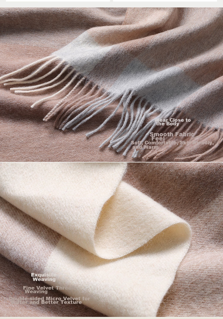 JIUMU Pure Wool Scarf for Women, Autumn And Winter Neck Warmer, Ladies' Warm Shawl, Gift for Women on National Day Or Birthday, Gift Box Packaging 17