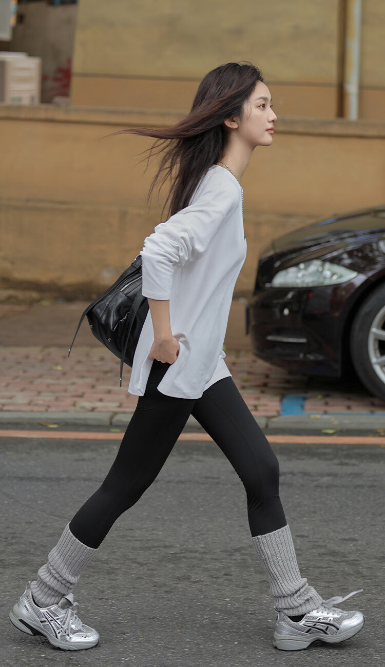 Dme [De Rong Warm T-Shirt] 2025 Spring And Autumn Basic Wear, Side Slit Hem Base Layer for Wome 4