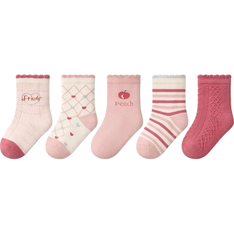 Niduoxiong Children's Socks, Autumn And Winter Cotton Socks, Cute Baby Girl Socks, Breathable Seamless Infant Socks, Children's Loose-Top Socks