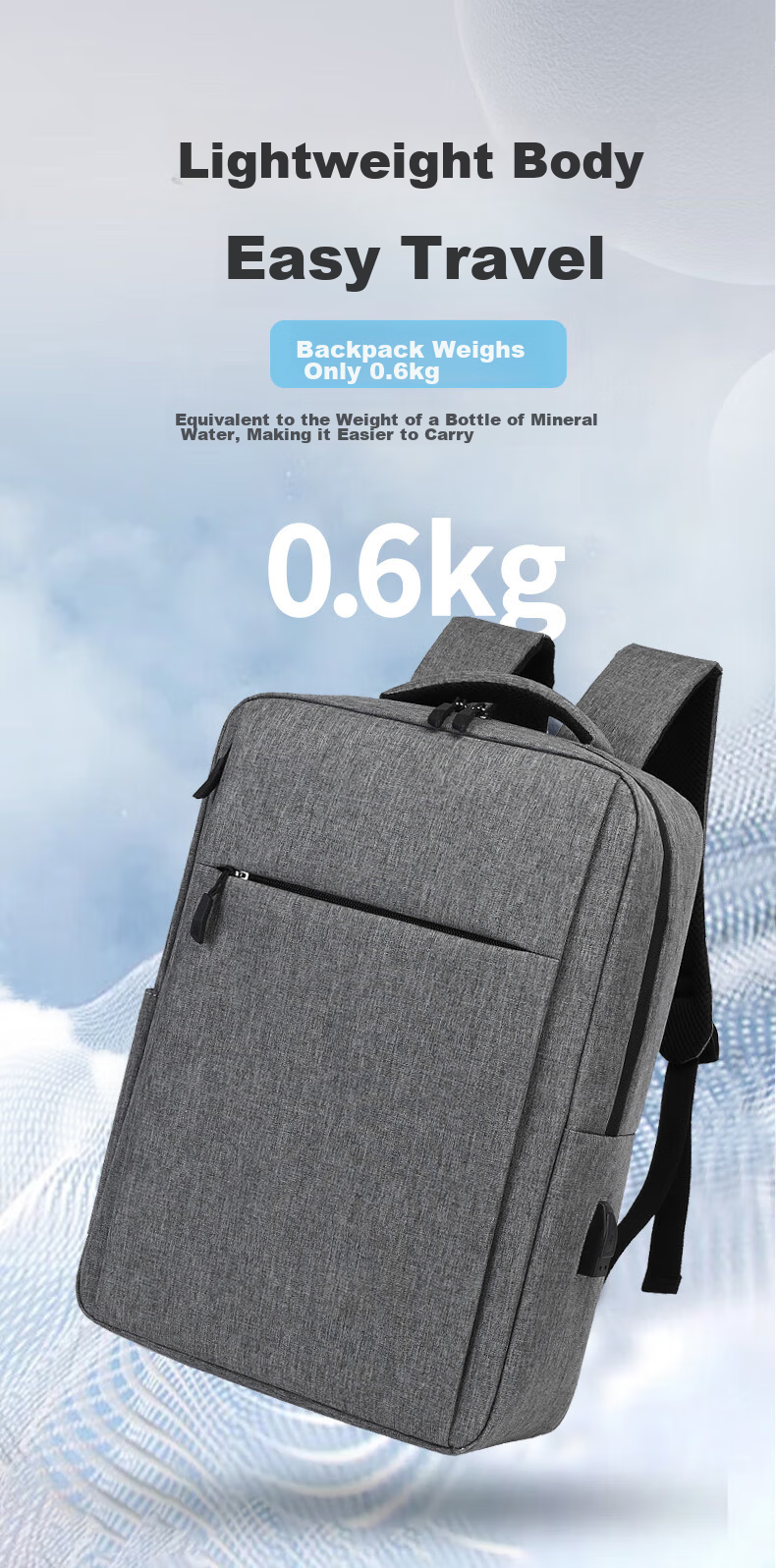 BRINCH Laptop Backpack for Men And Women, Business 15.6-Inch Large Capacity Travel Computer Bag 14
