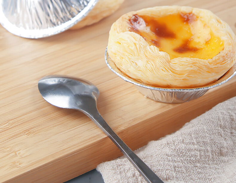 YOUAO Egg Tart Liners, Aluminum Foil [200 Pieces], Egg Tart Shells, Cake Cups, Air Fryer-Specific Foil Bowls, Egg Tart Molds 14